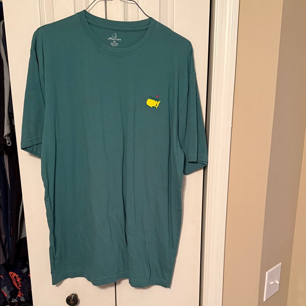 Masters Green Short Sleeve Tee with Yellow Logo